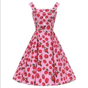 STRAWBERRY ADORABLE DOT DRESS 50’s strawberry 🍓 🍓🍓🍓🍓🍓🍓🍓 🍓🍓🍓🍓🍓🍓🍓